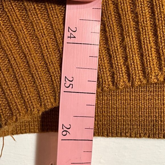 Vintage Suede Knit Jacket M 70s Orange Brown Cowhide Full Zip Retro Ricky Style - Picture 14 of 14